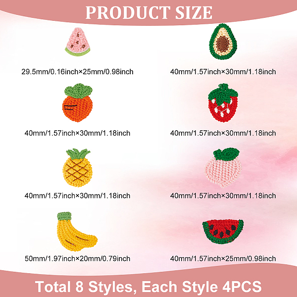 PandaHall GOMAKERER 32 Pcs 8 Styles Fruit Patch, Wool and Polyester Fruit Iron On Patches Embroidered Sew On Patches DIY Accessories for..., Multicolor
PandaHall GOMAKERER 32 Pcs 8 Styles Fruit Patch, Wool and Polyester Fruit Iron On Patches Embroidered Sew On Patches DIY Accessories for..., Multicolor