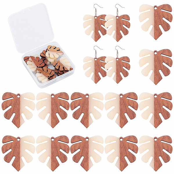 PandaHall SUNNYCLUE Resin & Wood Pendants, Tropical Leaf Charms, Monstera Leaf Pendant, WhiteSmoke, 30x28x3.5mm, Hole: 2mm, 12pcs/box..., White
PandaHall SUNNYCLUE Resin & Wood Pendants, Tropical Leaf Charms, Monstera Leaf Pendant, WhiteSmoke, 30x28x3.5mm, Hole: 2mm, 12pcs/box..., White