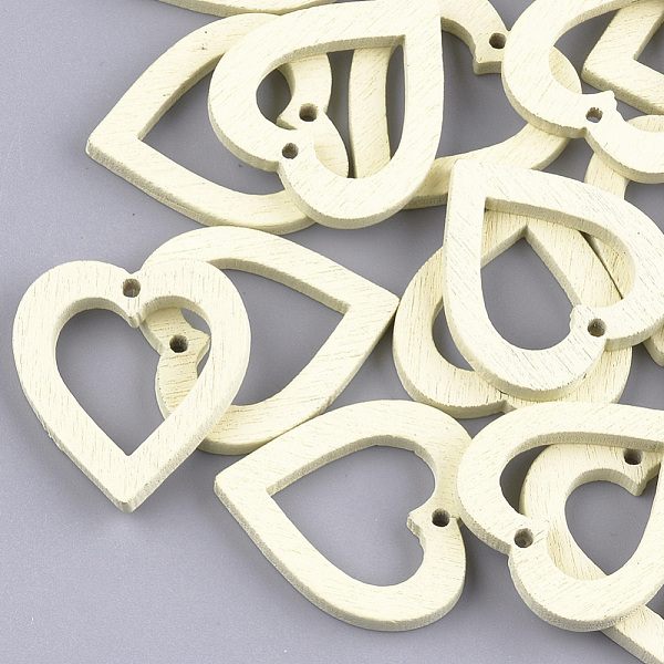 PandaHall Painted Poplar Wood Pendants, Heart, Light Yellow, 25x22.5x3mm, Hole: 1.4mm Wood Heart Yellow
PandaHall Painted Poplar Wood Pendants, Heart, Light Yellow, 25x22.5x3mm, Hole: 1.4mm Wood Heart Yellow