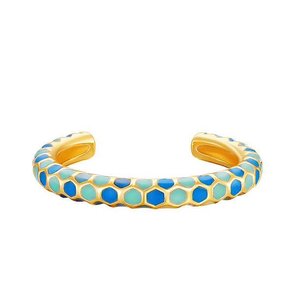 PandaHall SHEGRACE Adjustable 925 Sterling Silver Cuff Rings, Open Rings, with Enamel, Hexagon, Colorful, Real 14K Gold Plated, Size 7...
PandaHall SHEGRACE Adjustable 925 Sterling Silver Cuff Rings, Open Rings, with Enamel, Hexagon, Colorful, Real 14K Gold Plated, Size 7...