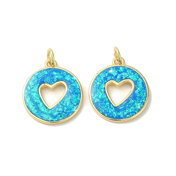 PandaHall Rack Plating Brass Pave Synthetic Opal Hollow Heart Pendants, Flat Round Charms with Jump Rings, Cadmium Free & Lead Free...
PandaHall Rack Plating Brass Pave Synthetic Opal Hollow Heart Pendants, Flat Round Charms with Jump Rings, Cadmium Free & Lead Free...