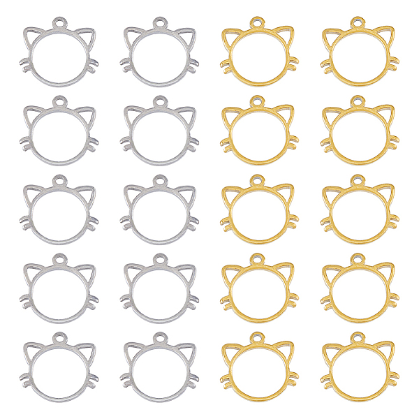 PandaHall DICOSMETIC 20Pcs 2 Colors Open Back Bezel Pendants Cat Head Jewelry Molds for Epoxy Resin Crafts Small Cat Hollow Frame Charms...
PandaHall DICOSMETIC 20Pcs 2 Colors Open Back Bezel Pendants Cat Head Jewelry Molds for Epoxy Resin Crafts Small Cat Hollow Frame Charms...