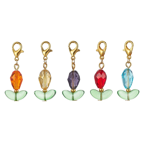 PandaHall Flower Glass Pendant Decoration, with Golden Tone Alloy Clasp, Mixed Color, 36~37mm Glass Flower Multicolor
PandaHall Flower Glass Pendant Decoration, with Golden Tone Alloy Clasp, Mixed Color, 36~37mm Glass Flower Multicolor