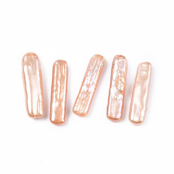 PandaHall Natural Baroque Keshi Pearl Beads, Freshwater Pearl Beads, No Hole, Rectangle, Bisque, 23~24x5~7x3.5~5mm Keshi Pearl Rectangle..., Orange
PandaHall Natural Baroque Keshi Pearl Beads, Freshwater Pearl Beads, No Hole, Rectangle, Bisque, 23~24x5~7x3.5~5mm Keshi Pearl Rectangle..., Orange