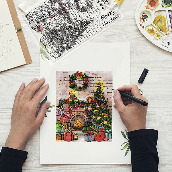 PandaHall GLOBLELAND Fireplace Background Clear Stamps Tree Garland Blessing Words Silicone Clear Stamp Seals for Cards Making DIY...
PandaHall GLOBLELAND Fireplace Background Clear Stamps Tree Garland Blessing Words Silicone Clear Stamp Seals for Cards Making DIY...