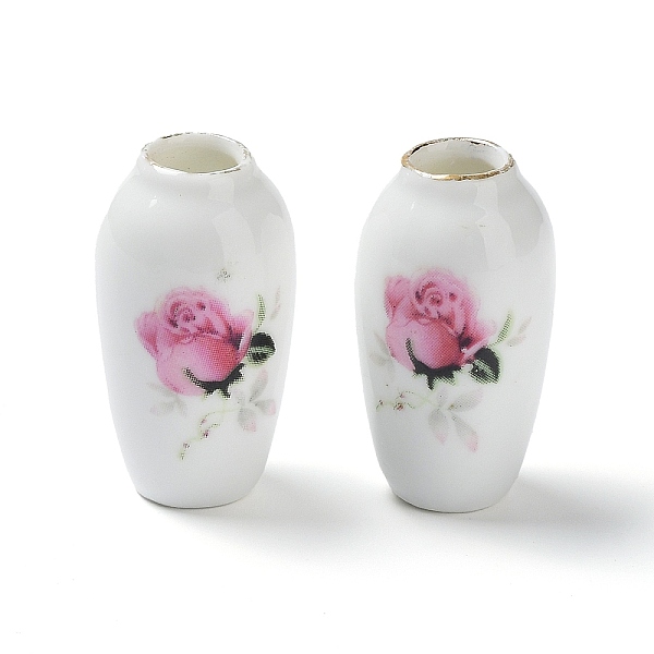 PandaHall Mini Porcelain Vase Display Decorations, for Home Desktop Craft Pretending Prop Decorations, Rose Pattern, White, 12x37mm...
PandaHall Mini Porcelain Vase Display Decorations, for Home Desktop Craft Pretending Prop Decorations, Rose Pattern, White, 12x37mm...