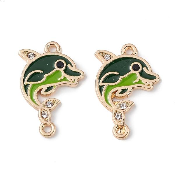 PandaHall Alloy Enamel Connector Charms, Dolphin Links with Crystal Rhinestone, Light Gold, Cadmium Free & Nickel Free & Lead Free, Dark..., Clear
PandaHall Alloy Enamel Connector Charms, Dolphin Links with Crystal Rhinestone, Light Gold, Cadmium Free & Nickel Free & Lead Free, Dark..., Clear