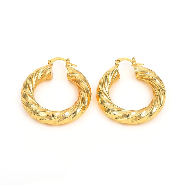 PandaHall Brass Hoop Earrings, Long-Lasting Plated, Twisted Ring Shape, Real 18K Gold Plated, 1-1/2x1-3/8x1/4 inch(38.7x34x7.4mm), Pin...
PandaHall Brass Hoop Earrings, Long-Lasting Plated, Twisted Ring Shape, Real 18K Gold Plated, 1-1/2x1-3/8x1/4 inch(38.7x34x7.4mm), Pin...
