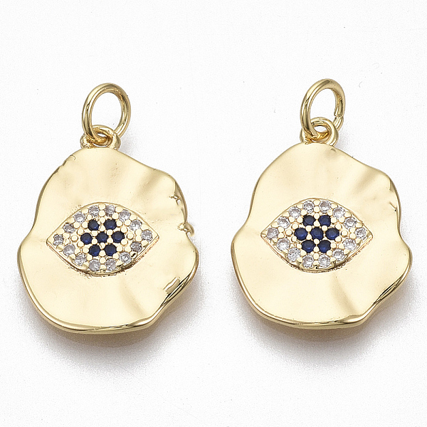 PandaHall Brass Micro Pave Cubic Zirconia Pendants, Eye, Nickel Free, Dark Blue, Real 18K Gold Plated, 18.5x14x2mm, Jump Ring: 5x0.8mm...
PandaHall Brass Micro Pave Cubic Zirconia Pendants, Eye, Nickel Free, Dark Blue, Real 18K Gold Plated, 18.5x14x2mm, Jump Ring: 5x0.8mm...