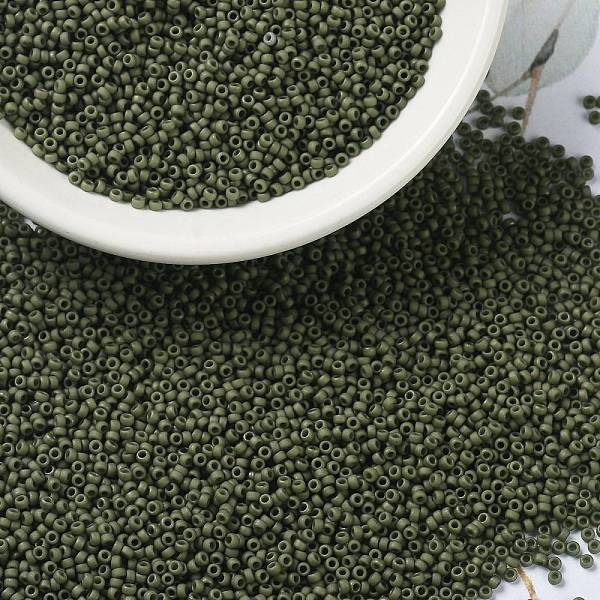 PandaHall MIYUKI Round Rocailles Beads, Japanese Seed Beads, 15/0, (RR2318) Matte Opaque Olive, 1.5mm, Hole: 0.7mm, about 5555pcs/bottle...
PandaHall MIYUKI Round Rocailles Beads, Japanese Seed Beads, 15/0, (RR2318) Matte Opaque Olive, 1.5mm, Hole: 0.7mm, about 5555pcs/bottle...