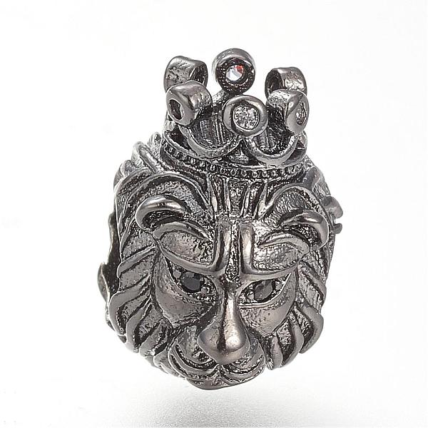 PandaHall Brass European Beads, with Cubic Zirconia, Lion, Gunmetal, 13x9.5x11.5mm, Hole: 5mm Brass+Cubic Zirconia Other Animal
PandaHall Brass European Beads, with Cubic Zirconia, Lion, Gunmetal, 13x9.5x11.5mm, Hole: 5mm Brass+Cubic Zirconia Other Animal
