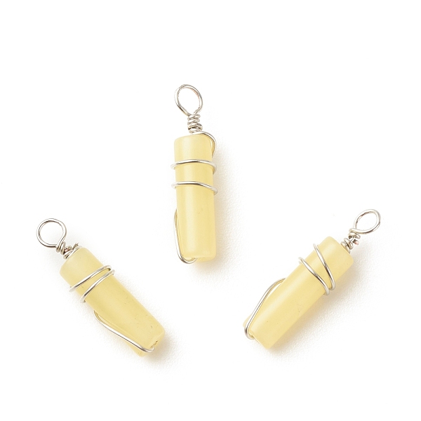 PandaHall Natural Lemon Jade Pendants, with Platinum Plated Eco-Friendly Brass Wire Wrapped, Column, 19.5~20x5~5.5mm, Hole: 2.4~2.7mm Lemon...
PandaHall Natural Lemon Jade Pendants, with Platinum Plated Eco-Friendly Brass Wire Wrapped, Column, 19.5~20x5~5.5mm, Hole: 2.4~2.7mm Lemon...