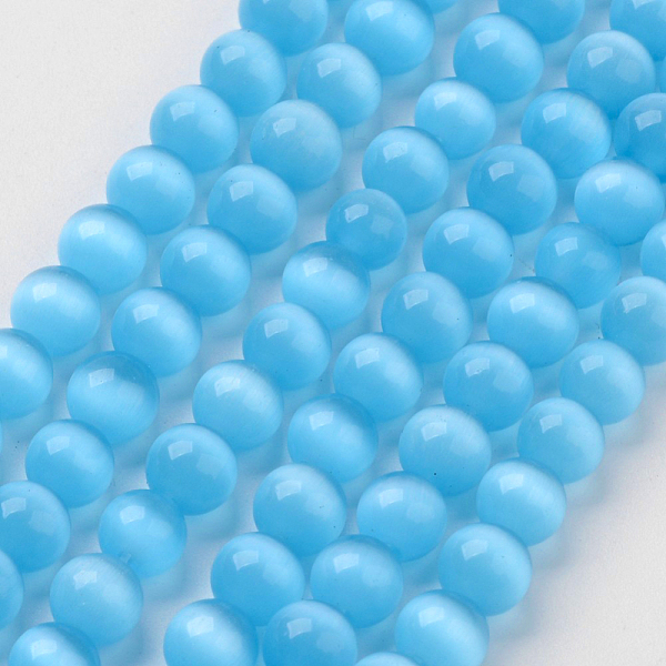 PandaHall Cat Eye Beads, Round, Deep Sky Blue, 10mm, Hole: 1mm, about 39pcs/strand, 15 inch Glass Round Blue
PandaHall Cat Eye Beads, Round, Deep Sky Blue, 10mm, Hole: 1mm, about 39pcs/strand, 15 inch Glass Round Blue