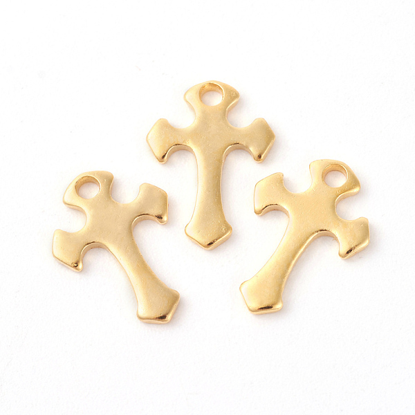 PandaHall 201 Stainless Steel Tiny Cross Charms, Golden, 12x8.5x1mm, Hole: 1.4mm 201 Stainless Steel Cross
PandaHall 201 Stainless Steel Tiny Cross Charms, Golden, 12x8.5x1mm, Hole: 1.4mm 201 Stainless Steel Cross