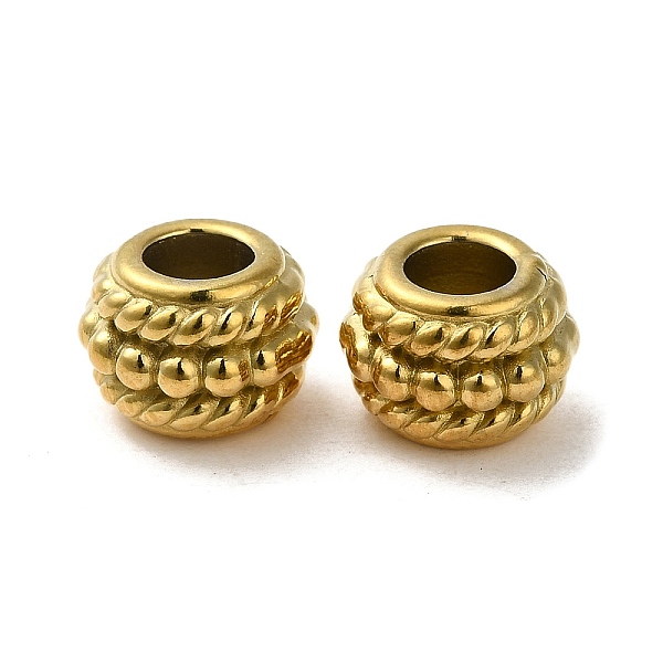 PandaHall 304 Stainless Steel Beads, Large Hole Beads, Rondelle, Real 18K Gold Plated, 8x6.5mm, Hole: 4mm 304 Stainless Steel Rondelle
PandaHall 304 Stainless Steel Beads, Large Hole Beads, Rondelle, Real 18K Gold Plated, 8x6.5mm, Hole: 4mm 304 Stainless Steel Rondelle
