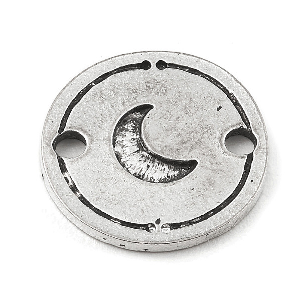 PandaHall Tibetan Style Alloy Connector Charms, Flat Round, Moon, 16x1.3mm, Hole: 2mm Alloy Moon
PandaHall Tibetan Style Alloy Connector Charms, Flat Round, Moon, 16x1.3mm, Hole: 2mm Alloy Moon