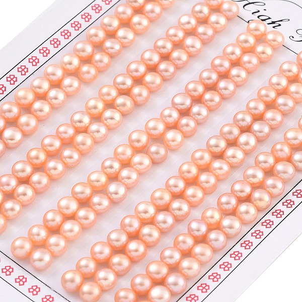 PandaHall Grade 6A Natural Cultured Freshwater Pearl Beads, Half Drilled, Half Round Beads, Pink, 4.5~5x3.5mm, Hole: 1mm Pearl Half Round...
PandaHall Grade 6A Natural Cultured Freshwater Pearl Beads, Half Drilled, Half Round Beads, Pink, 4.5~5x3.5mm, Hole: 1mm Pearl Half Round...