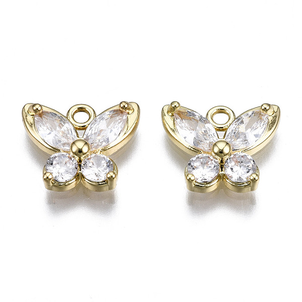 PandaHall Brass Inlaid Clear Cubic Zirconia Charms, Butterfly, Golden, 9.5x11x3mm, Hole: 1.4mm Brass+Cubic Zirconia Butterfly Clear
PandaHall Brass Inlaid Clear Cubic Zirconia Charms, Butterfly, Golden, 9.5x11x3mm, Hole: 1.4mm Brass+Cubic Zirconia Butterfly Clear