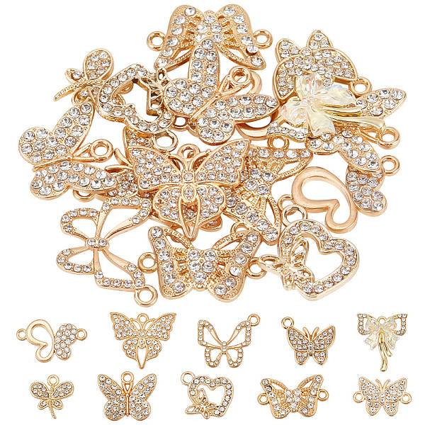 PandaHall DIY Jewelry Making Finding Kit, Including 30Pcs 10 Styles Alloy Pendants & Links Connectors, with Crystal Rhinestone, Butterfly..., Clear
PandaHall DIY Jewelry Making Finding Kit, Including 30Pcs 10 Styles Alloy Pendants & Links Connectors, with Crystal Rhinestone, Butterfly..., Clear