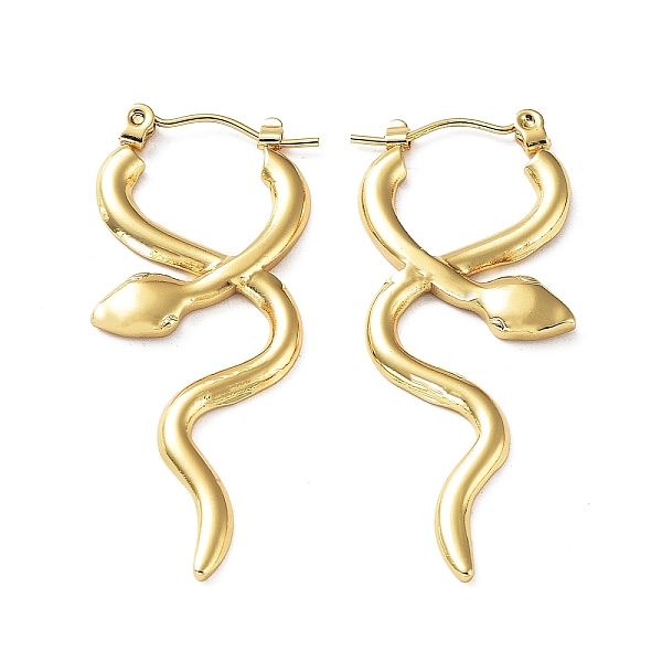 PandaHall 304 Stainless Steel Hoop Earring, Garden Reptile Serpentine Snake Earring for Women, Real 18K Gold Plated, 42x17mm 304 Stainless...
PandaHall 304 Stainless Steel Hoop Earring, Garden Reptile Serpentine Snake Earring for Women, Real 18K Gold Plated, 42x17mm 304 Stainless...
