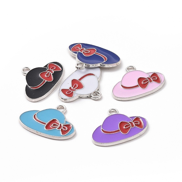 PandaHall Alloy Enamel Pendants, Hat with Bowknot Charm, Platinum, 16x22x1.5mm, Hole: 1.8mm Alloy+Enamel Hat Multicolor
PandaHall Alloy Enamel Pendants, Hat with Bowknot Charm, Platinum, 16x22x1.5mm, Hole: 1.8mm Alloy+Enamel Hat Multicolor