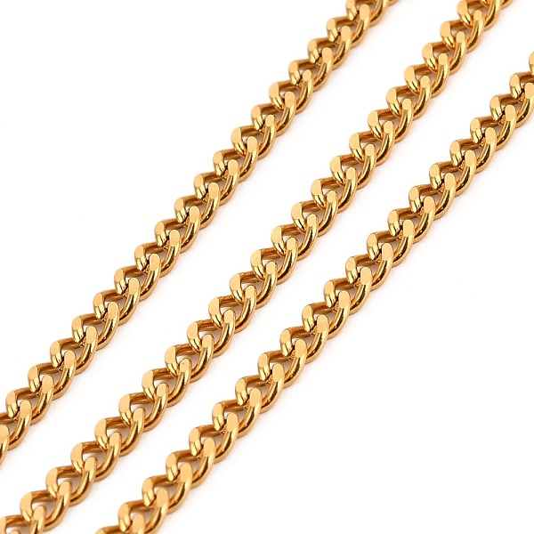 PandaHall Vacuum Plating 304 Stainless Steel Cuban Link Chains, Unwelded, with Spool, Golden, 5x3.5x1mm, about 32.81 Feet(10m)/Roll 304...
PandaHall Vacuum Plating 304 Stainless Steel Cuban Link Chains, Unwelded, with Spool, Golden, 5x3.5x1mm, about 32.81 Feet(10m)/Roll 304...