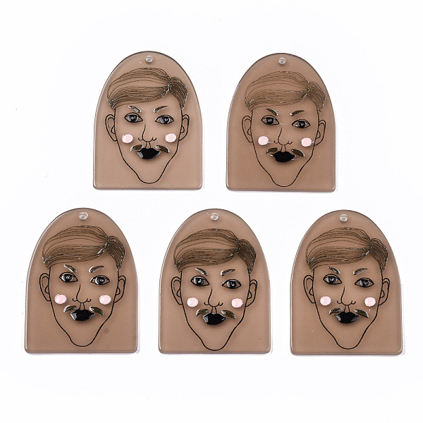 PandaHall Translucent Acrylic Pendants, 3D Printed, Half Oval with Man Pattern, Camel, 35x25.5x2mm, Hole: 1.6mm Acrylic Others Brown
PandaHall Translucent Acrylic Pendants, 3D Printed, Half Oval with Man Pattern, Camel, 35x25.5x2mm, Hole: 1.6mm Acrylic Others Brown