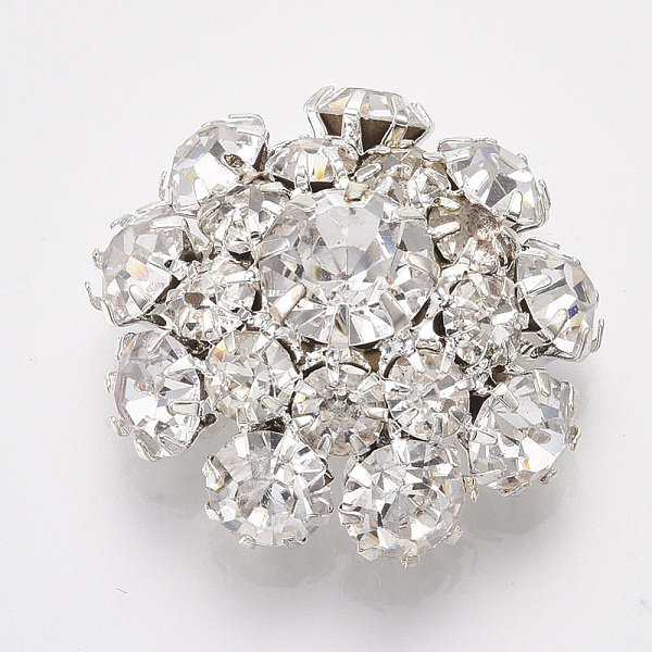 PandaHall Silver Color Plated Brass Shank Buttons, with Rhinestone, 1-Hole, Flower, Crystal, 22x22x9mm, Hole: 1.2mm Brass Flower Clear
PandaHall Silver Color Plated Brass Shank Buttons, with Rhinestone, 1-Hole, Flower, Crystal, 22x22x9mm, Hole: 1.2mm Brass Flower Clear