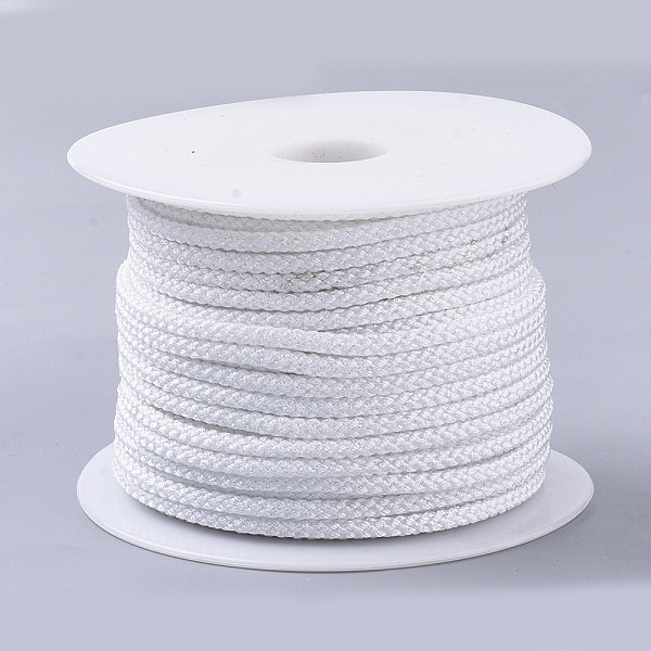 PandaHall Polyester Braided Cords, with Metallic Cord, White, 4x3mm, about 32.8 yards(30m)/roll Polyester+Metallic Cord White
PandaHall Polyester Braided Cords, with Metallic Cord, White, 4x3mm, about 32.8 yards(30m)/roll Polyester+Metallic Cord White