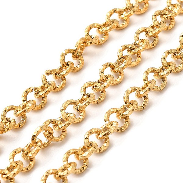 PandaHall Ion Plating(IP) 304 Stainless Steel Textured Cable Chains, with Spool, Unwelded, Golden, 7~8x1.2~1.5mm, about 16.40 Feet(5m)/Roll...
PandaHall Ion Plating(IP) 304 Stainless Steel Textured Cable Chains, with Spool, Unwelded, Golden, 7~8x1.2~1.5mm, about 16.40 Feet(5m)/Roll...