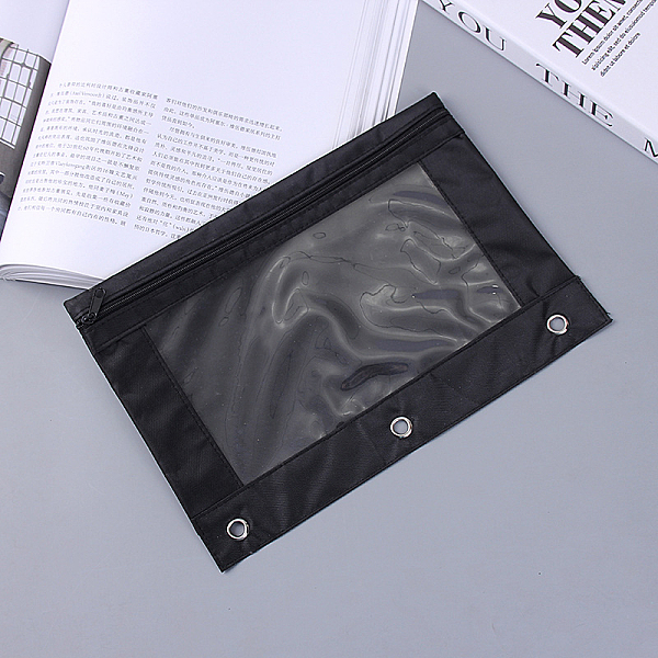 PandaHall 3 Ring B5 Size Oxford Cloth Pencil Pouch, Stationery Storage Bag, with Zipper & Clear Window, Office & School Supplies, Rectangle..., Black
PandaHall 3 Ring B5 Size Oxford Cloth Pencil Pouch, Stationery Storage Bag, with Zipper & Clear Window, Office & School Supplies, Rectangle..., Black