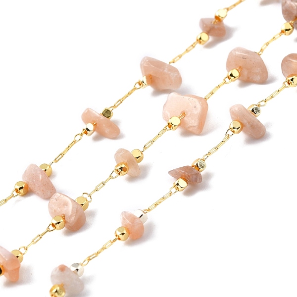 PandaHall Handmade Beaded Chain, with Brass Cable Chain & Chip Natural Sunstone Link Chain, Long-Lasting Plated, Soldered, Golden...
PandaHall Handmade Beaded Chain, with Brass Cable Chain & Chip Natural Sunstone Link Chain, Long-Lasting Plated, Soldered, Golden...