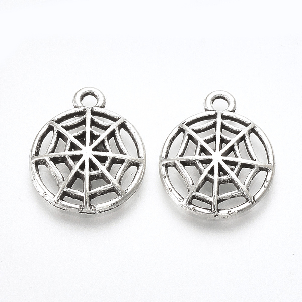 PandaHall Tibetan Style Alloy Pendants, Spider Web, Lead Free & Cadmium Free, Antique Silver, 17x14x2.5mm, Hole: 1.5mm Alloy Spider
PandaHall Tibetan Style Alloy Pendants, Spider Web, Lead Free & Cadmium Free, Antique Silver, 17x14x2.5mm, Hole: 1.5mm Alloy Spider