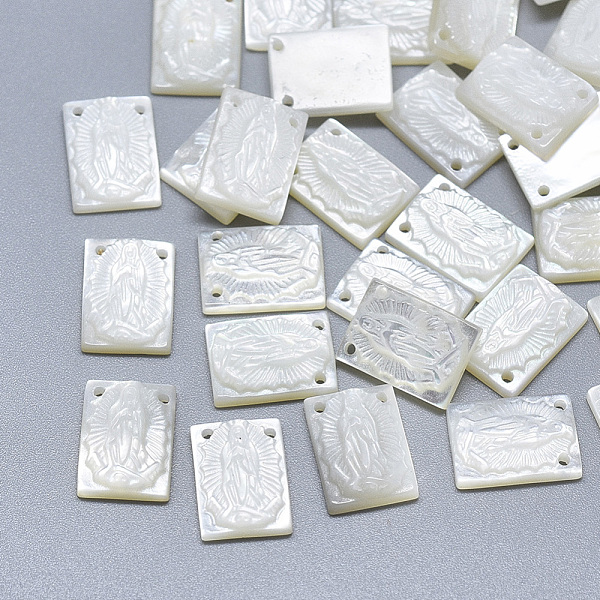 PandaHall Natural White Shell Mother of Pearl Shell Charms, Rectangle with Carved Virgin Mary Pattern, Seashell Color, 11x8x3mm, Hole: 0.8mm...
PandaHall Natural White Shell Mother of Pearl Shell Charms, Rectangle with Carved Virgin Mary Pattern, Seashell Color, 11x8x3mm, Hole: 0.8mm...