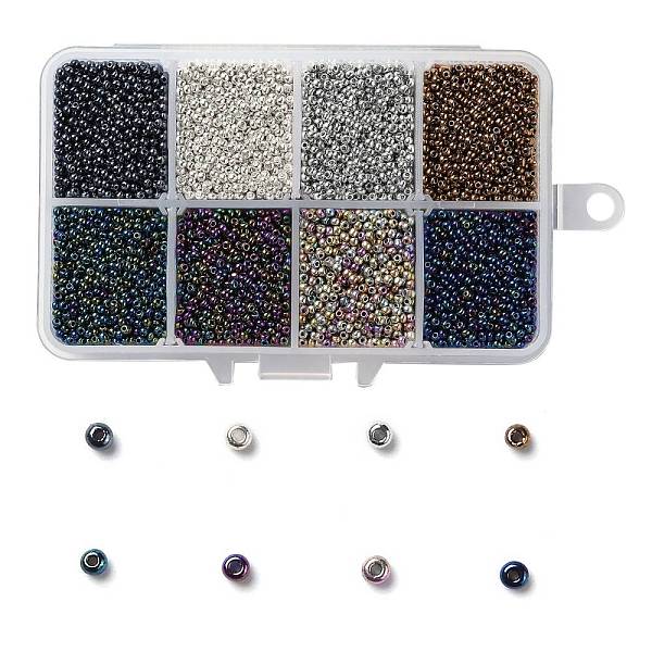 PandaHall 200G 8 Colors 12/0 Grade A Round Glass Seed Beads, Metallic Colours, Mixed Color, 2x1.5mm, Hole: 0.3mm, 25g/color, about..., Multicolor
PandaHall 200G 8 Colors 12/0 Grade A Round Glass Seed Beads, Metallic Colours, Mixed Color, 2x1.5mm, Hole: 0.3mm, 25g/color, about..., Multicolor