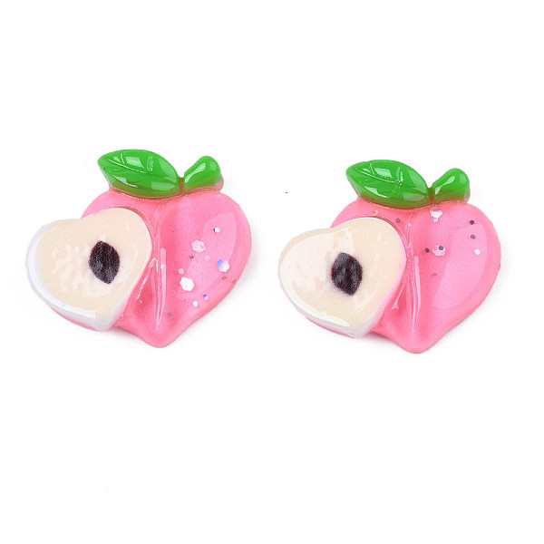 PandaHall Opaque Resin Cabochons, with Glitter Powder, Peach, Hot Pink, 19x22x5mm Resin Fruit
PandaHall Opaque Resin Cabochons, with Glitter Powder, Peach, Hot Pink, 19x22x5mm Resin Fruit