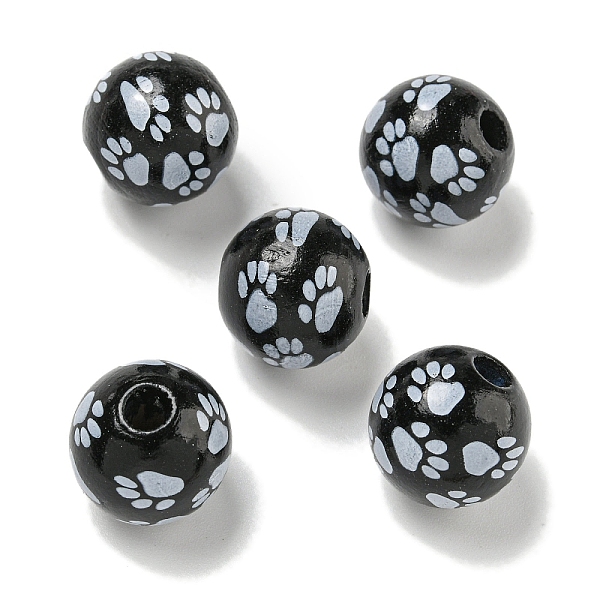 PandaHall Printed Wood European Beads, Round with Paw Print Pattern, Black, 15.5~16mm, Hole: 4~4.5mm Wood Round Black
PandaHall Printed Wood European Beads, Round with Paw Print Pattern, Black, 15.5~16mm, Hole: 4~4.5mm Wood Round Black