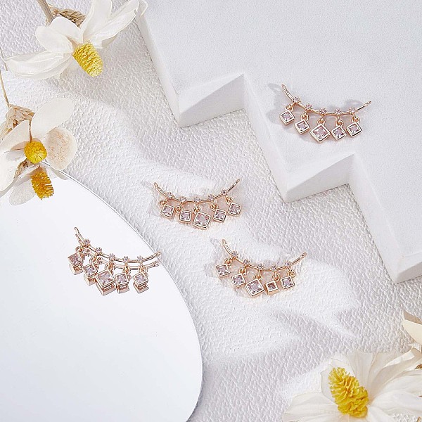 PandaHall 4 Pieces Brass Cubic Zirconia Charms Connector Brass Long Charm Pendant Long-lasting Plated for Jewelry Necklace Bracelet Making...
PandaHall 4 Pieces Brass Cubic Zirconia Charms Connector Brass Long Charm Pendant Long-lasting Plated for Jewelry Necklace Bracelet Making...