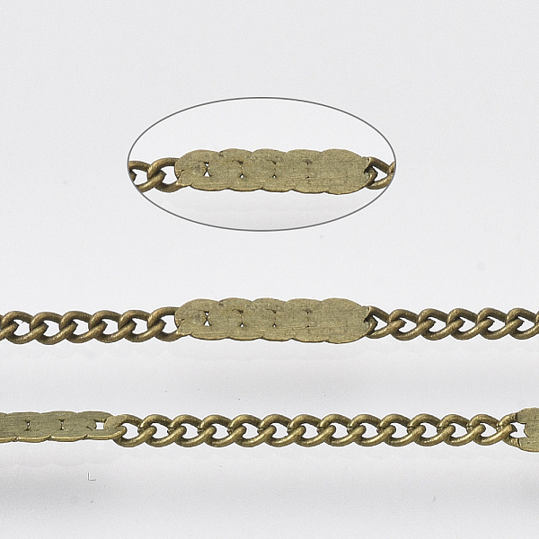 PandaHall Soldered Brass Coated Iron Curb Chains, Twisted Chains, with Spool, Antique Bronze, 2x1.6x0.4mm, about 39.37 Feet(12m)/roll Iron
PandaHall Soldered Brass Coated Iron Curb Chains, Twisted Chains, with Spool, Antique Bronze, 2x1.6x0.4mm, about 39.37 Feet(12m)/roll Iron