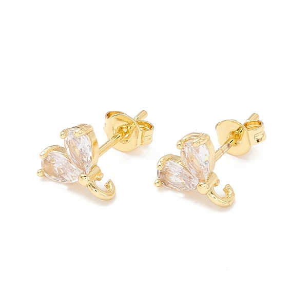 PandaHall Rack Plating Brass Cubic Zirconia Stud Earrings Findings, Real 18K Gold Plated, with Loop, Cadmium Free & Lead Free, Heart, Clear...
PandaHall Rack Plating Brass Cubic Zirconia Stud Earrings Findings, Real 18K Gold Plated, with Loop, Cadmium Free & Lead Free, Heart, Clear...