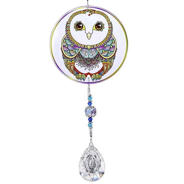 PandaHall Glass Teardrop Window Hanging Suncatchers, with Acrylic Owl Meditation Home Outdoor Garden Ornaments, 425mm Glass Owl
PandaHall Glass Teardrop Window Hanging Suncatchers, with Acrylic Owl Meditation Home Outdoor Garden Ornaments, 425mm Glass Owl