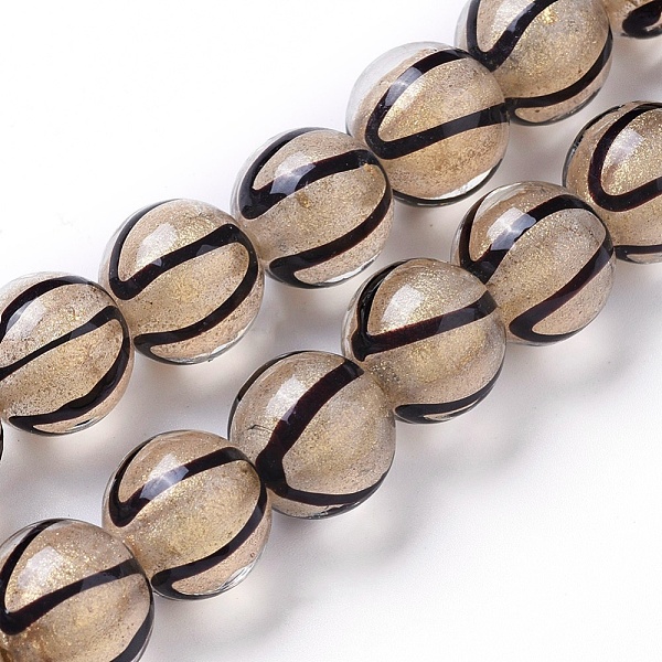 PandaHall Handmade Lampwork Beads Strands, Gold Powder, Round, Black, 12x11~11.5mm, Hole: 1.6mm, about 30pcs/strand, 13.1 inch(33.5cm)...
PandaHall Handmade Lampwork Beads Strands, Gold Powder, Round, Black, 12x11~11.5mm, Hole: 1.6mm, about 30pcs/strand, 13.1 inch(33.5cm)...