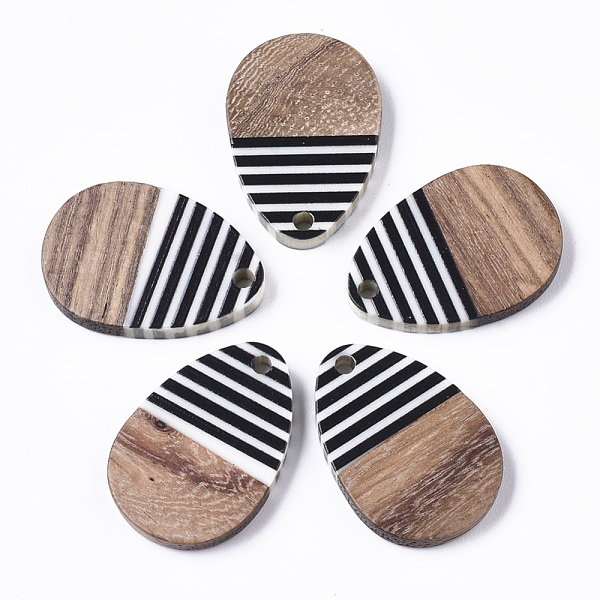 PandaHall Resin & Walnut Wood Pendants, Opaque, Waxed, Teardrop, Black, 24.5x17x3.5mm, Hole: 2mm Resin+Wood Teardrop Black
PandaHall Resin & Walnut Wood Pendants, Opaque, Waxed, Teardrop, Black, 24.5x17x3.5mm, Hole: 2mm Resin+Wood Teardrop Black