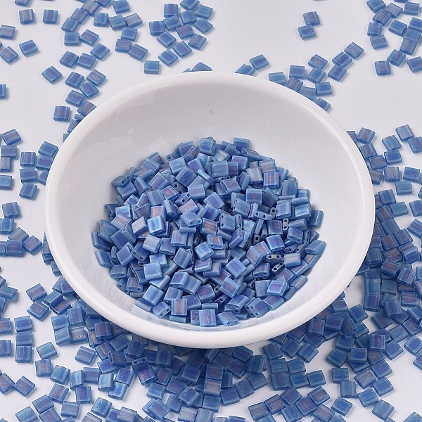 PandaHall MIYUKI TILA Beads, Japanese Seed Beads, 2-Hole, (TL149FR) Matte Transparent Capri Blue AB, 5x5x1.9mm, Hole: 0.8mm, about..., Cyan
PandaHall MIYUKI TILA Beads, Japanese Seed Beads, 2-Hole, (TL149FR) Matte Transparent Capri Blue AB, 5x5x1.9mm, Hole: 0.8mm, about..., Cyan