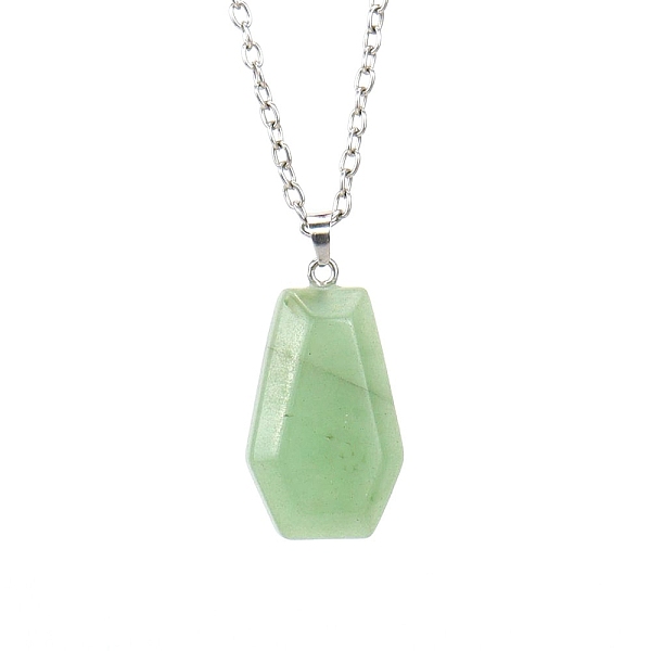PandaHall Natural Green Aventurine Halloween Coffin Pendant Necklace with Platinum Alloy Chains, 20.87 inch(53cm) Green Aventurine
PandaHall Natural Green Aventurine Halloween Coffin Pendant Necklace with Platinum Alloy Chains, 20.87 inch(53cm) Green Aventurine
