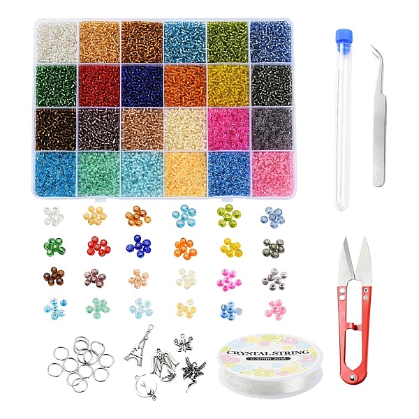 PandaHall DIY Jewelry Making Kits, Including Mixed Style Glass Seed Beads, Stainless Steel Findings, Tibetan Style Alloy Pendants, Plastic..., Multicolor
PandaHall DIY Jewelry Making Kits, Including Mixed Style Glass Seed Beads, Stainless Steel Findings, Tibetan Style Alloy Pendants, Plastic..., Multicolor