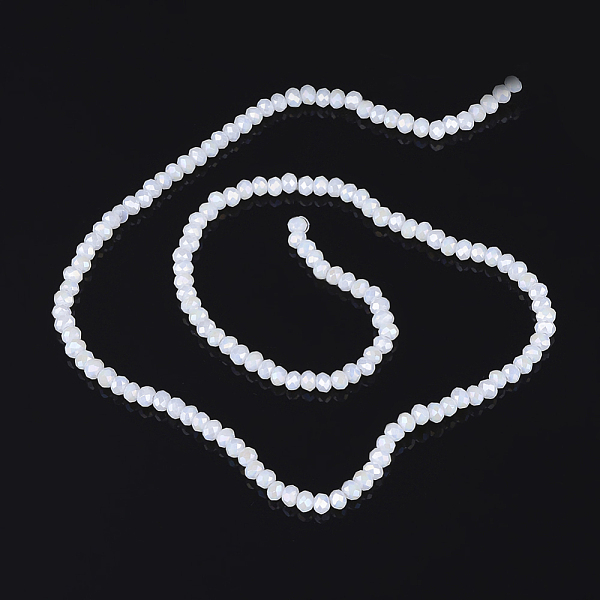 PandaHall Electroplate Glass Bead Strands, Full Luster Plated, Faceted, Rondelle, WhiteSmoke, 3.5x2.5~3mm, Hole: 1mm, about 120pcs/strand..., White
PandaHall Electroplate Glass Bead Strands, Full Luster Plated, Faceted, Rondelle, WhiteSmoke, 3.5x2.5~3mm, Hole: 1mm, about 120pcs/strand..., White