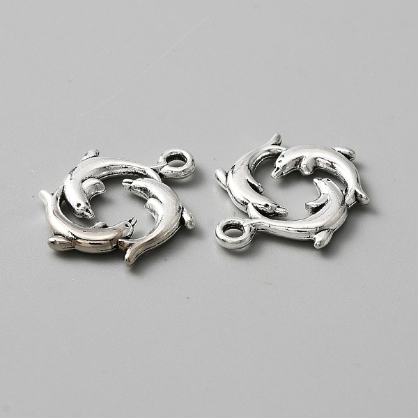 PandaHall Tibetan Style Alloy Pendants, 3 Dolphins Circle Charms, Antique Silver, 20.5x16x2mm, Hole: 1.9mm Alloy Dolphin
PandaHall Tibetan Style Alloy Pendants, 3 Dolphins Circle Charms, Antique Silver, 20.5x16x2mm, Hole: 1.9mm Alloy Dolphin