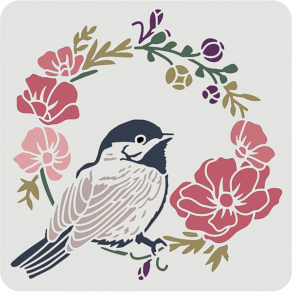 PandaHall BENECREAT Bird Pattern Plastic Painting Stencils Templates, 30x30cm Square Bird and Garland Drawing Reusable Stencil for Paint..., White
PandaHall BENECREAT Bird Pattern Plastic Painting Stencils Templates, 30x30cm Square Bird and Garland Drawing Reusable Stencil for Paint..., White
