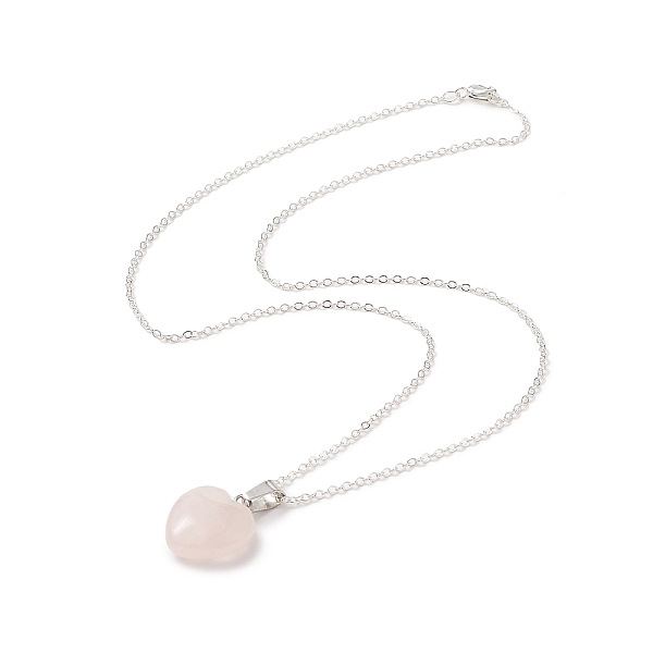 PandaHall Natural Rose Quartz Geometry Pendant Necklace, Platinum Brass Jewelry for Women, Heart Pattern, 18.50 inch(47cm), Pendant...
PandaHall Natural Rose Quartz Geometry Pendant Necklace, Platinum Brass Jewelry for Women, Heart Pattern, 18.50 inch(47cm), Pendant...